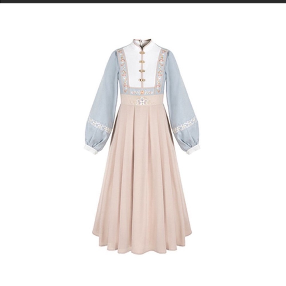 Women Long Sleeve Dress Chinese Hanfu Style十三余